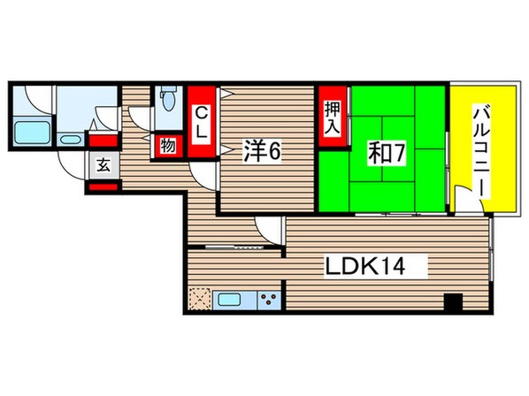 矢作台パレスの物件間取画像